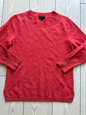 J. Crew Coral Scoopneck Crew Sweater